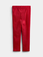 JoJo Maman Bébé Burgundy Red Floral Frill Top & Rib Legging Set
