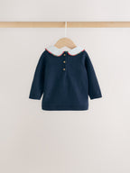 Navy Blue Bear Knitted Jumper and Leggings Baby Set (0mths-2yrs)