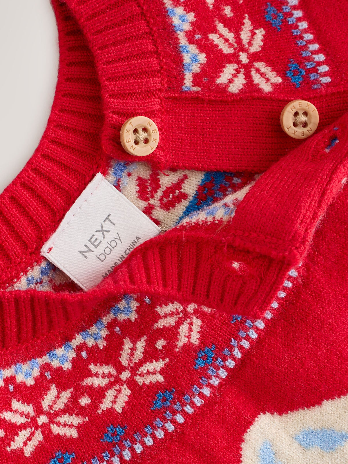 Neutral/Red Bear Ski Scene Baby Knitted Jumper and Leggings Set (0mths-2yrs)