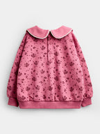 JoJo Maman Bébé Plum Purple Ditsy Floral Sweatshirt & Wide Leg Jogger Set