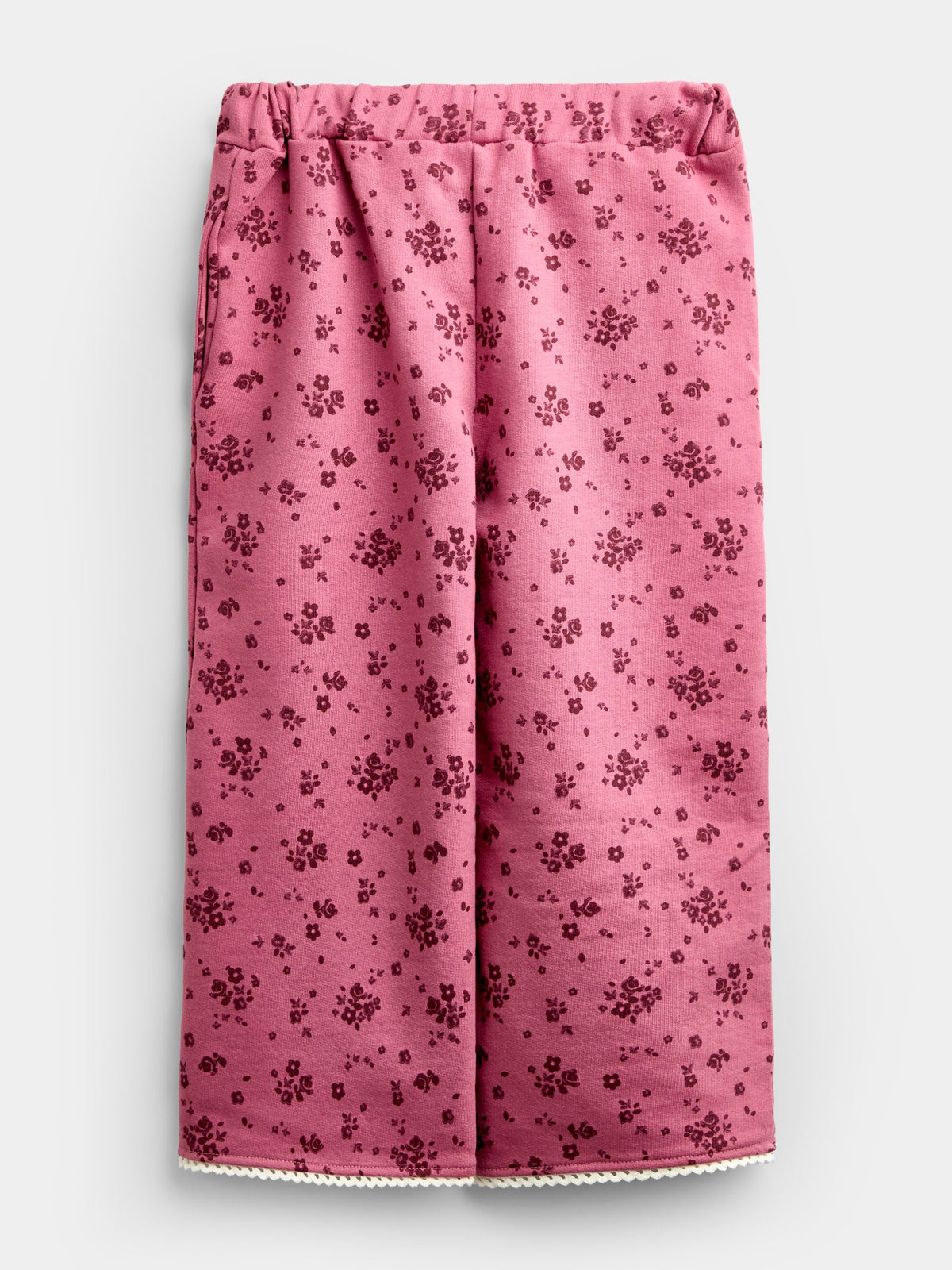 JoJo Maman Bébé Plum Purple Ditsy Floral Sweatshirt & Wide Leg Jogger Set