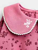 JoJo Maman Bébé Plum Purple Ditsy Floral Sweatshirt & Wide Leg Jogger Set
