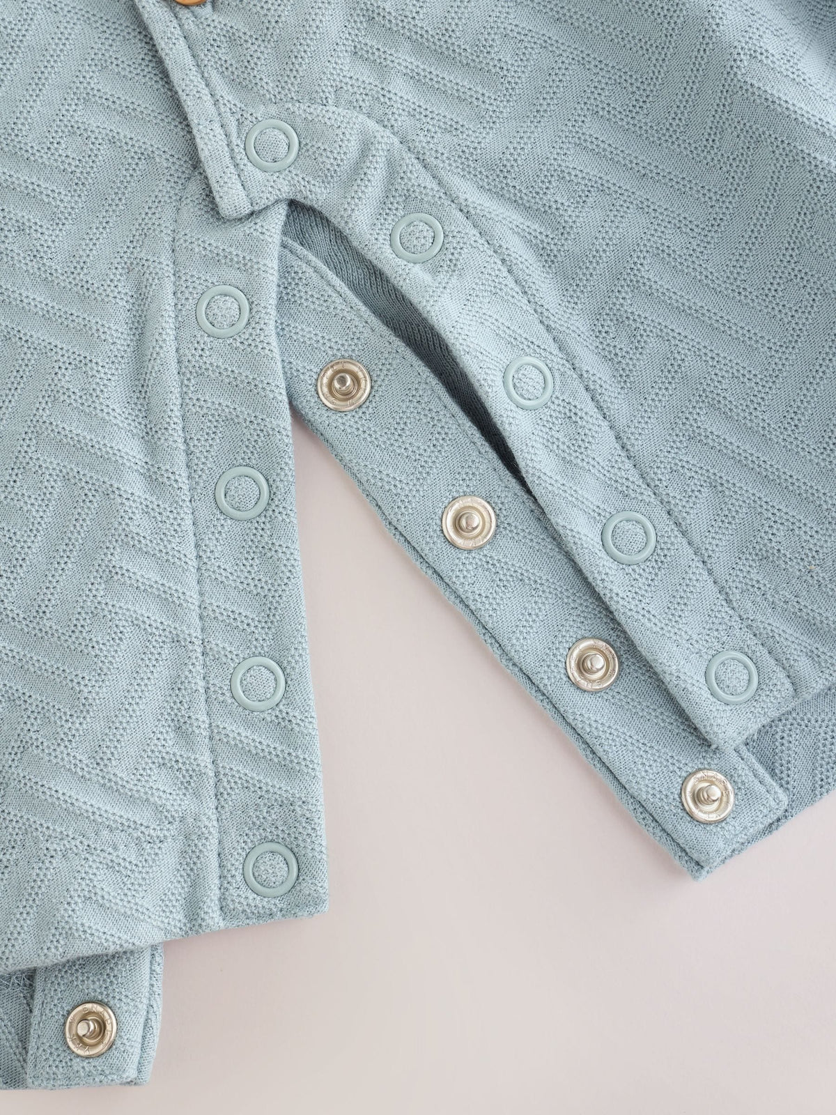 Blue/Neutral Long Sleeve Collared Baby Rompers 2 Pack