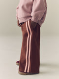 Chocolate Brown Side Stripe Wide Leg Trousers (3mths-7yrs)