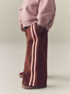 Chocolate Brown Side Stripe Wide Leg Trousers (3mths-7yrs)