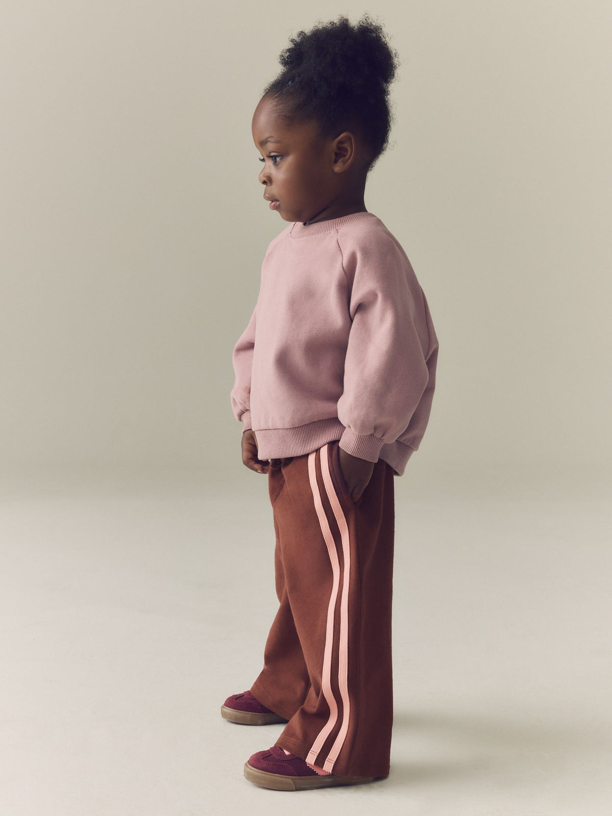 Chocolate Brown Side Stripe Wide Leg Trousers (3mths-7yrs)