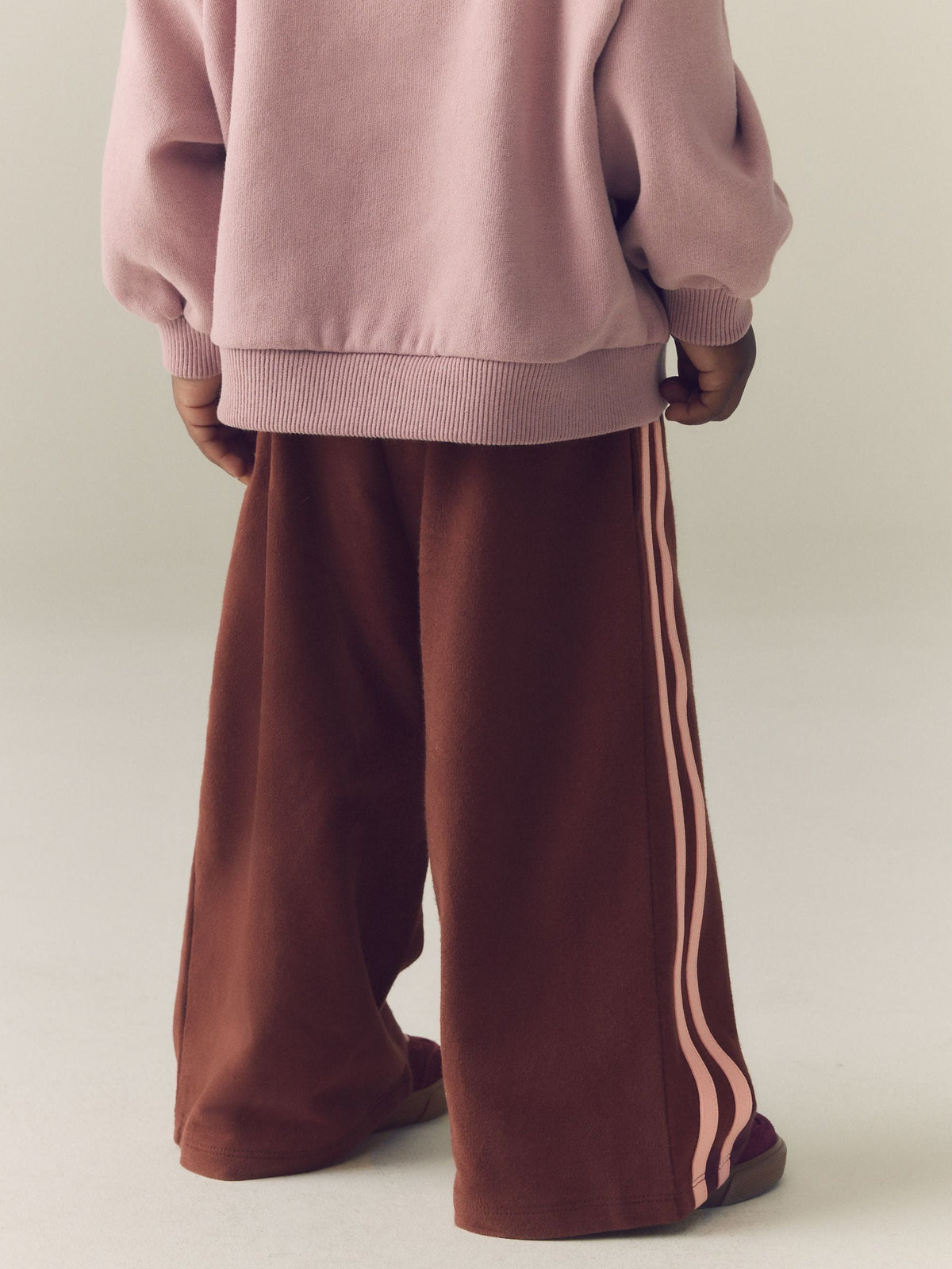 Chocolate Brown Side Stripe Wide Leg Trousers (3mths-7yrs)