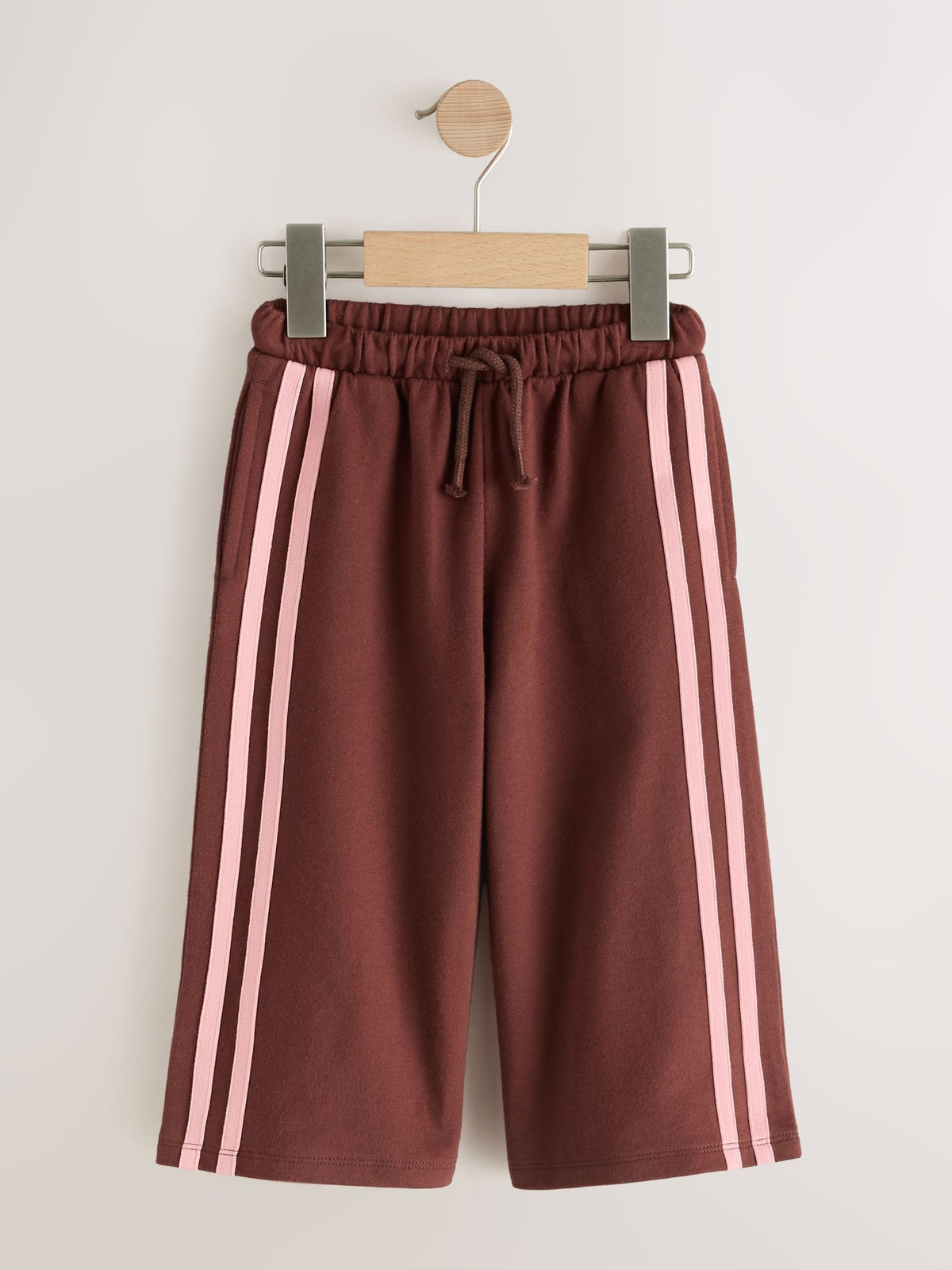 Chocolate Brown Side Stripe Wide Leg Trousers (3mths-7yrs)