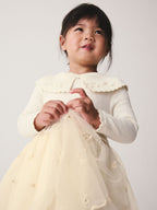 Ecru Occasion Bow Collar Dress (3mths-10yrs)