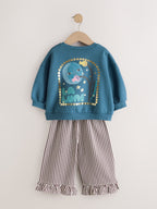 Blue Moon Sweatshirt and Frill Trousers Set 2 Pack (3mths-7yrs)