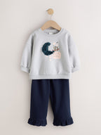 Blue Moon Sweatshirt and Frill Trousers Set 2 Pack (3mths-7yrs)