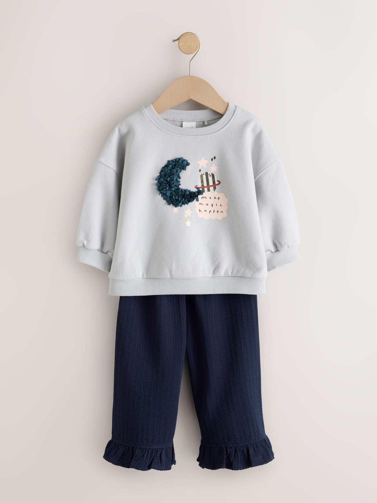 Blue Moon Sweatshirt and Frill Trousers Set 2 Pack (3mths-7yrs)