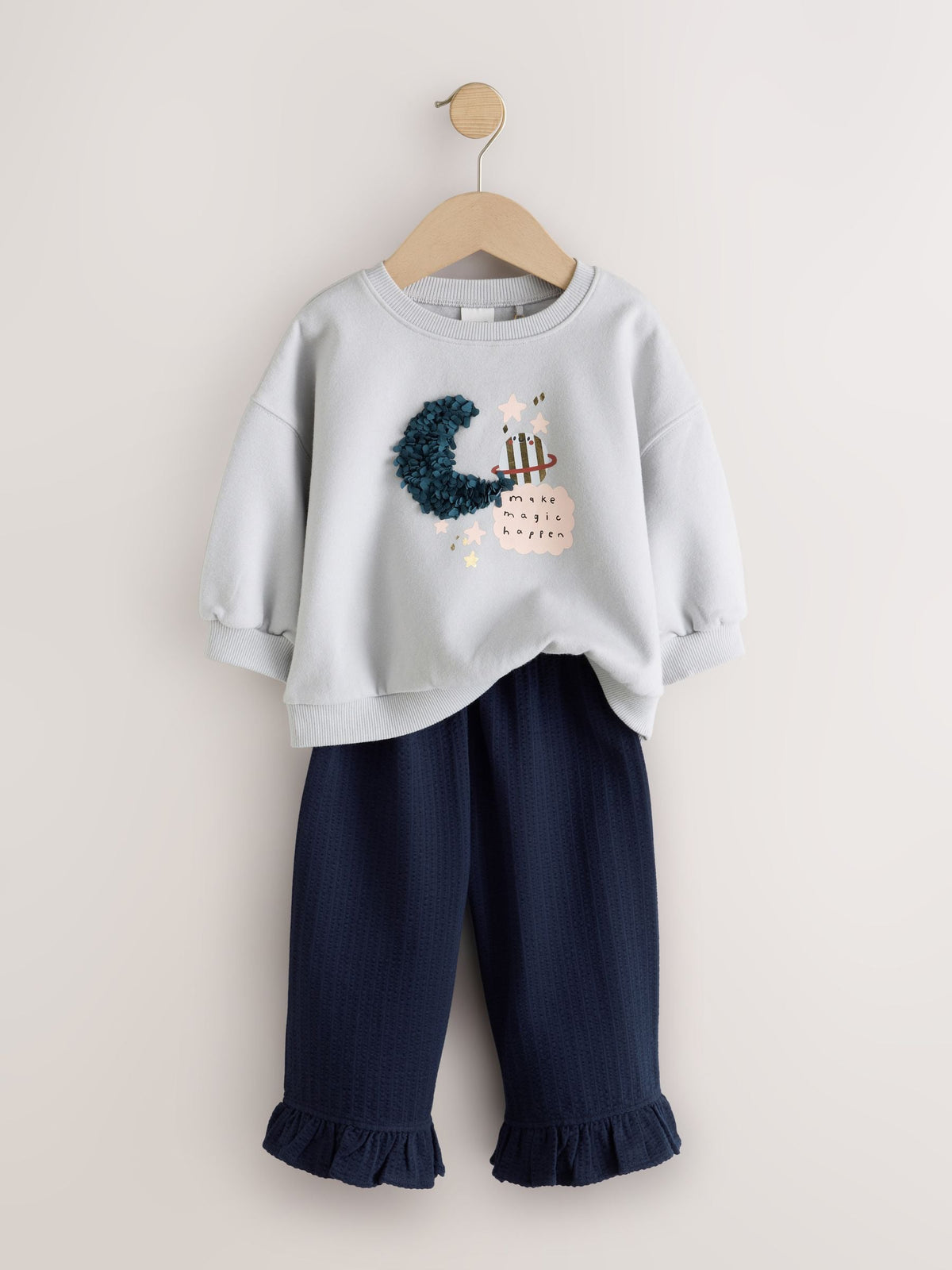 Blue Moon Sweatshirt and Frill Trousers Set 2 Pack (3mths-7yrs)