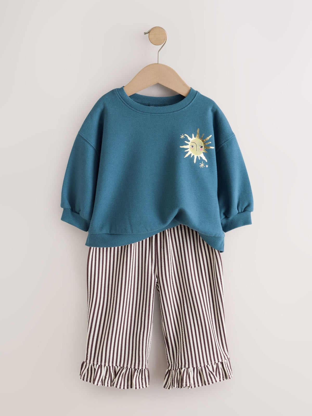 Blue Moon Sweatshirt and Frill Trousers Set 2 Pack (3mths-7yrs)