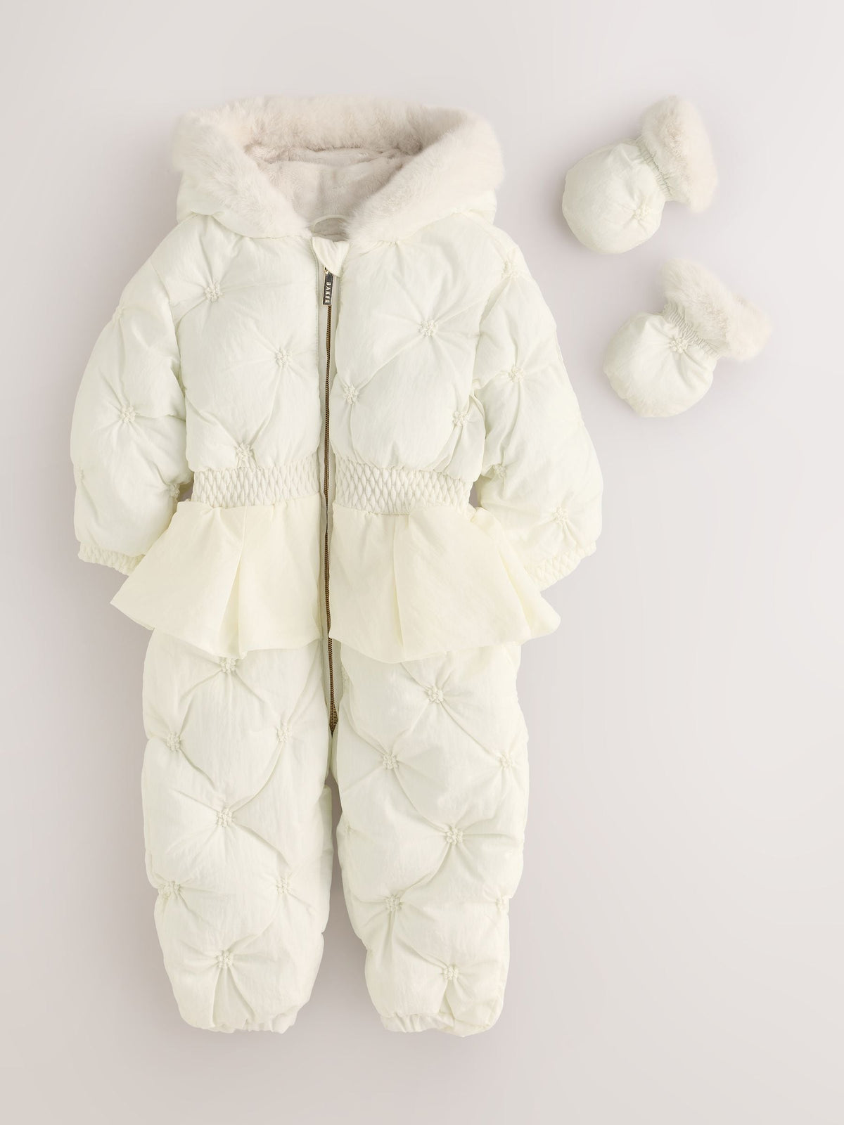 Baker by Ted Baker Shower Resistant Embroidered Peplum Padded Snowsuit