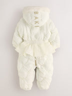 Baker by Ted Baker Shower Resistant Embroidered Peplum Padded Snowsuit