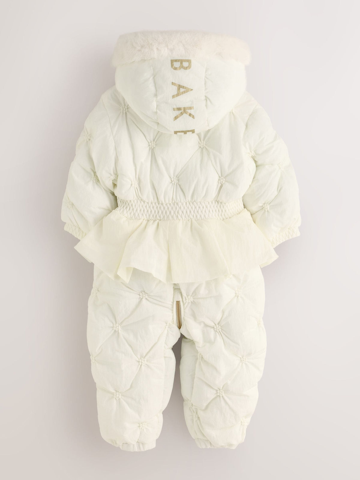 Baker by Ted Baker Shower Resistant Embroidered Peplum Padded Snowsuit