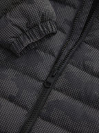 Grey Reflective Quilted Midweight Hooded Jacket (3-17yrs)
