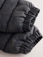 Grey Reflective Quilted Midweight Hooded Jacket (3-17yrs)