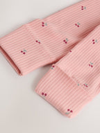 Pink Cherry Print 7 Pack Two Way Zip Baby Sleepsuits (0mths-3yrs)