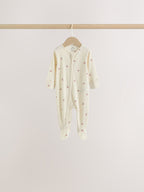 Pink Cherry Print 7 Pack Two Way Zip Baby Sleepsuits (0mths-3yrs)