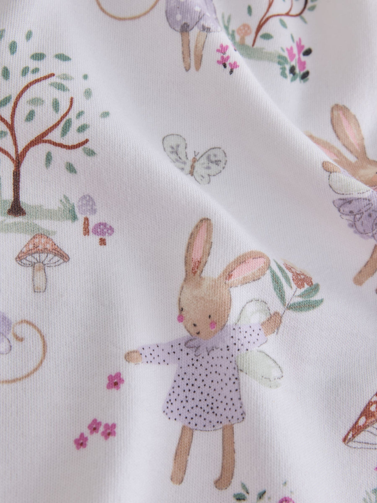 Lilac/Sage Fairy Mouse Two Way Zip Baby Sleepsuits 4 Pack (0mths-3yrs)