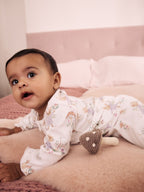 Lilac/Sage Fairy Mouse Two Way Zip Baby Sleepsuits 4 Pack (0mths-3yrs)