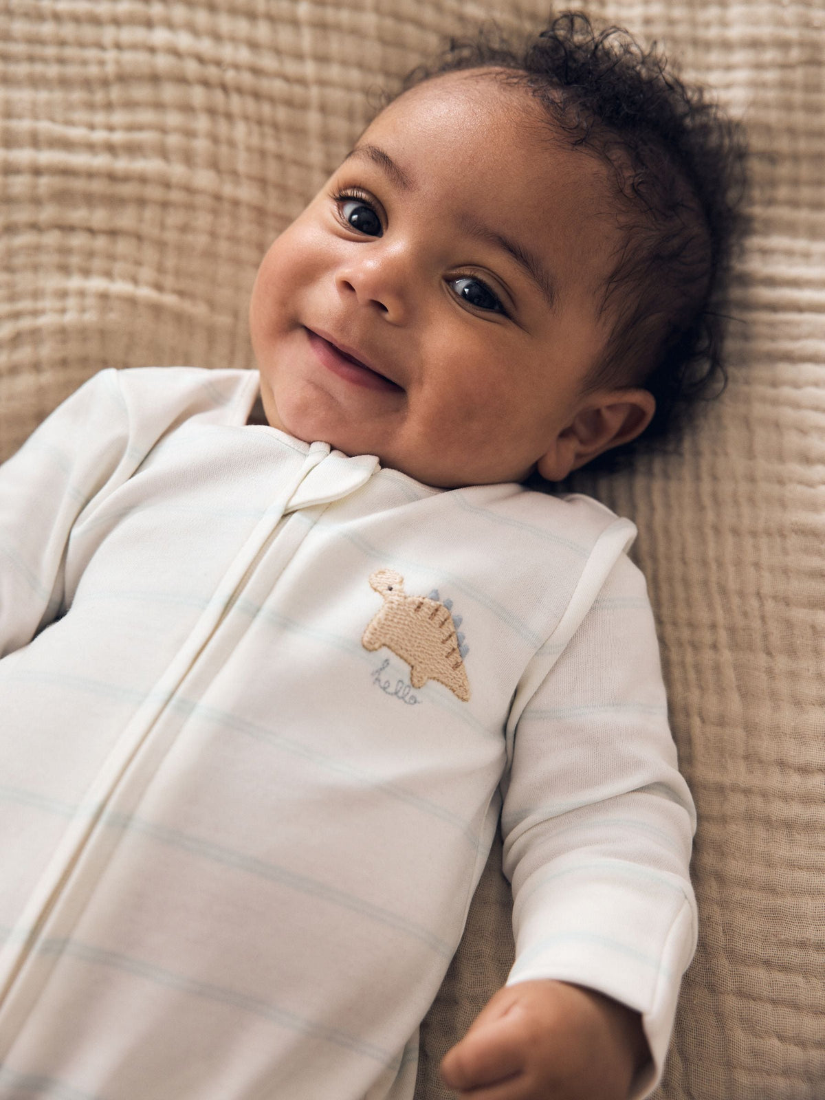 Neutral Dinosaur Baby Sleepsuits 3 Pack (0-2yrs)