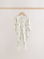 Neutral Dinosaur Baby Sleepsuits 3 Pack (0-2yrs)
