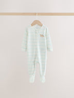 Neutral Dinosaur Baby Sleepsuits 3 Pack (0-2yrs)