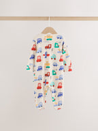 Bright Transport Sleepsuits 4 Pack (0mths-2yrs)