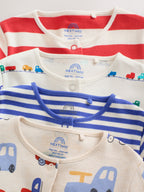 Bright Transport Sleepsuits 4 Pack (0mths-2yrs)