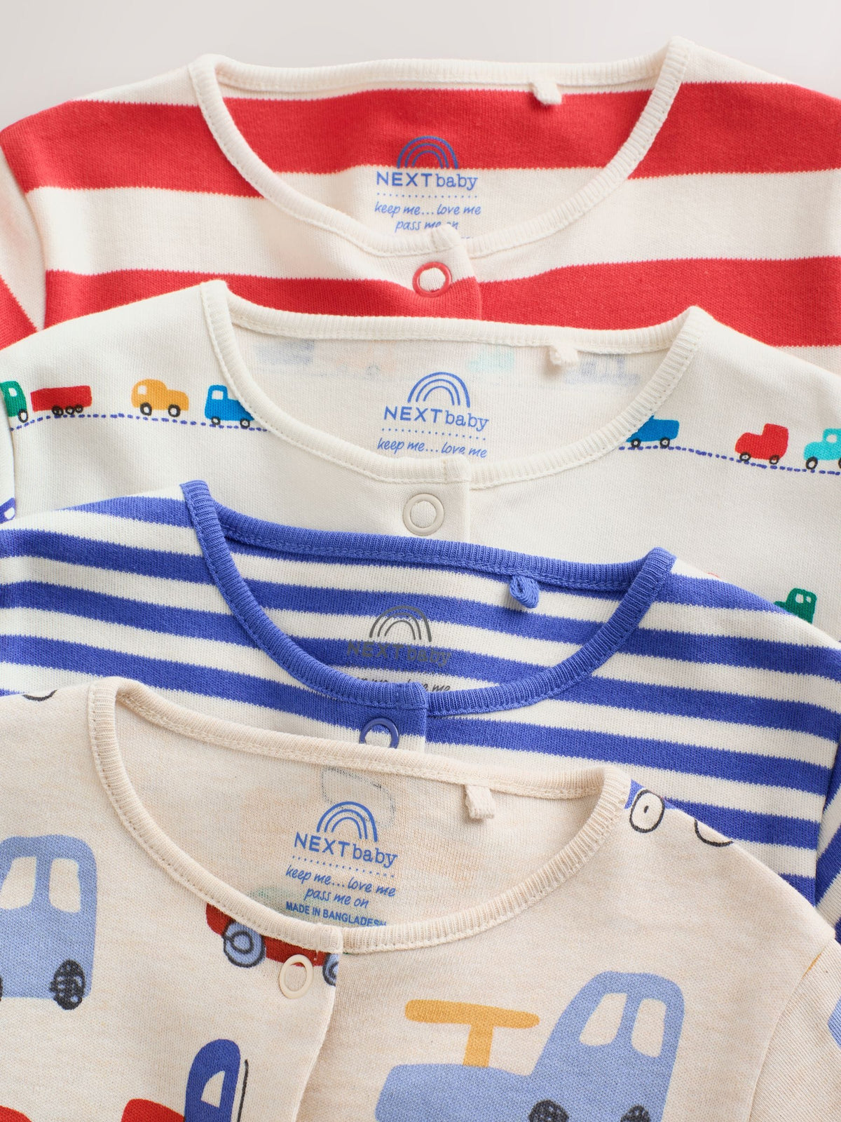 Bright Transport Sleepsuits 4 Pack (0mths-2yrs)