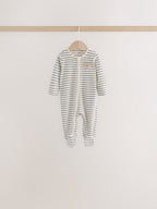 Neutral/Brown Bear Two Way Zip Baby Sleepsuits 7 Pack (0mths-2yrs)