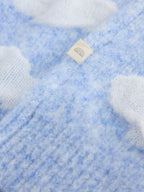 Little Bird Blue Bubble Cloud Button Through Knitted Cardigan
