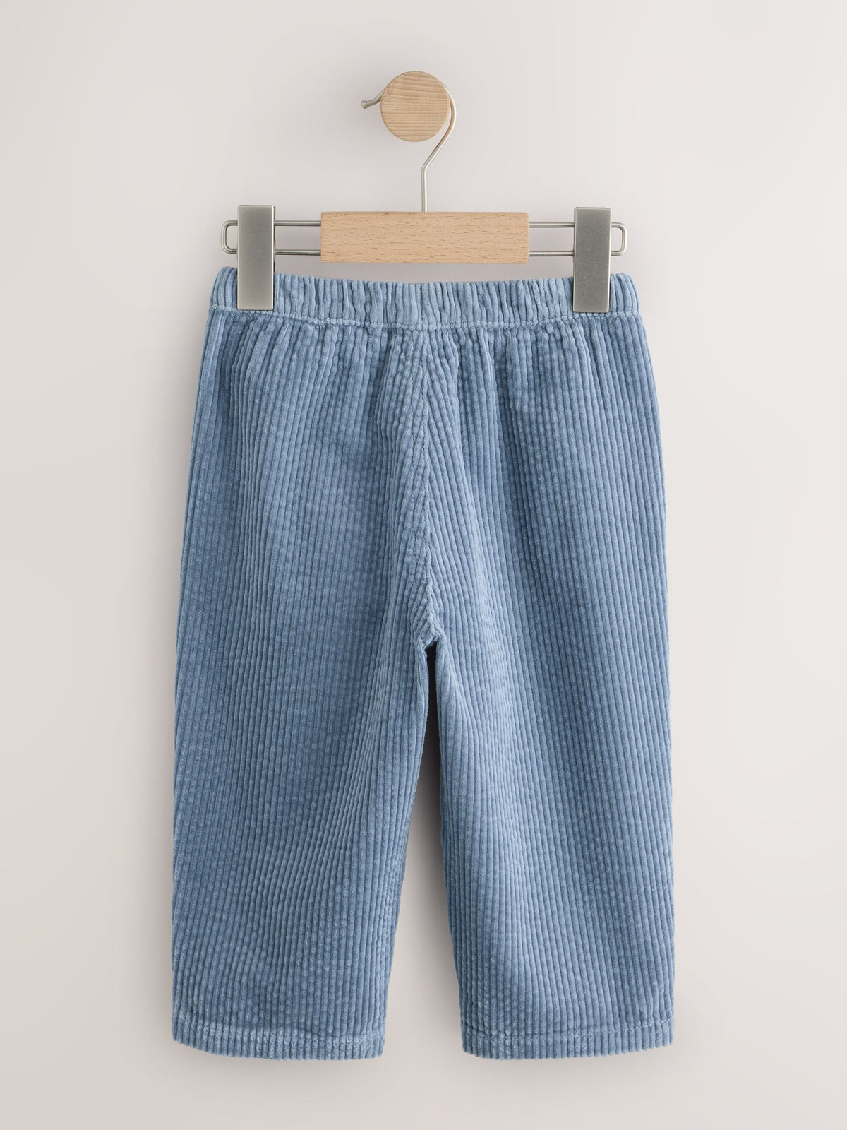 Blue/Stone Wide Fit Textured Corduroy Trousers 2 Pack (3mths-7yrs)