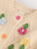 Little Bird 3D Hand Crocheted Rainbow Floral Cardigan