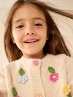 Little Bird 3D Hand Crocheted Rainbow Floral Cardigan