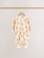 Neutral 3 Pack Two Way Zip Baby Sleepsuit (0mths-3yrs)
