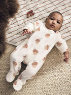 Sage Green Microfleece Two Way Zip Baby Sleepsuits 2 Pack