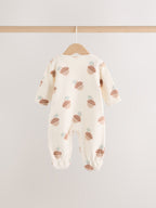 Sage Green Microfleece Two Way Zip Baby Sleepsuits 2 Pack