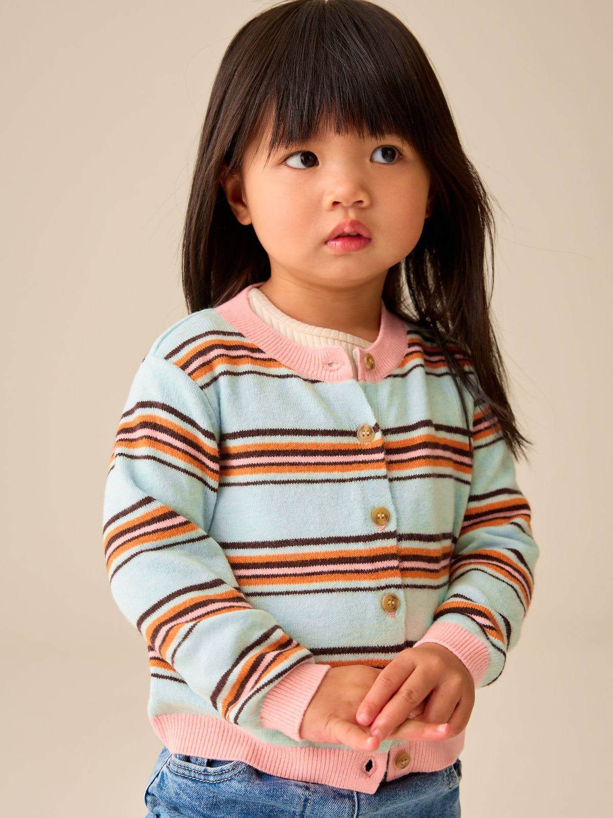 Mint Stripe Knit Cardigan (3mths-10yrs)