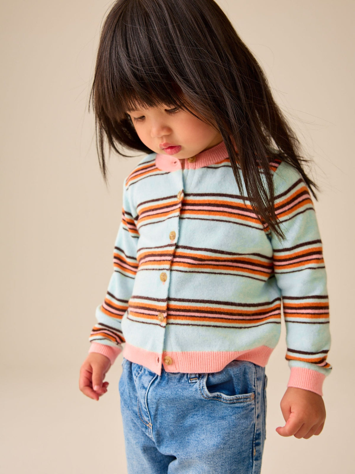 Mint Stripe Knit Cardigan (3mths-10yrs)