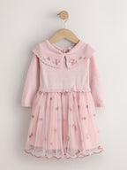 Pink Occasion Bow Collar Dress (3mths-10yrs)