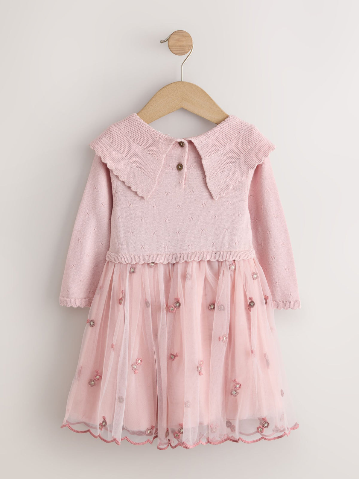 Pink Occasion Bow Collar Dress (3mths-10yrs)