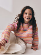 Pink Rainbow Fluffy Jumper (3-16yrs)