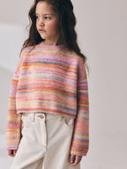Pink Rainbow Fluffy Jumper (3-16yrs)