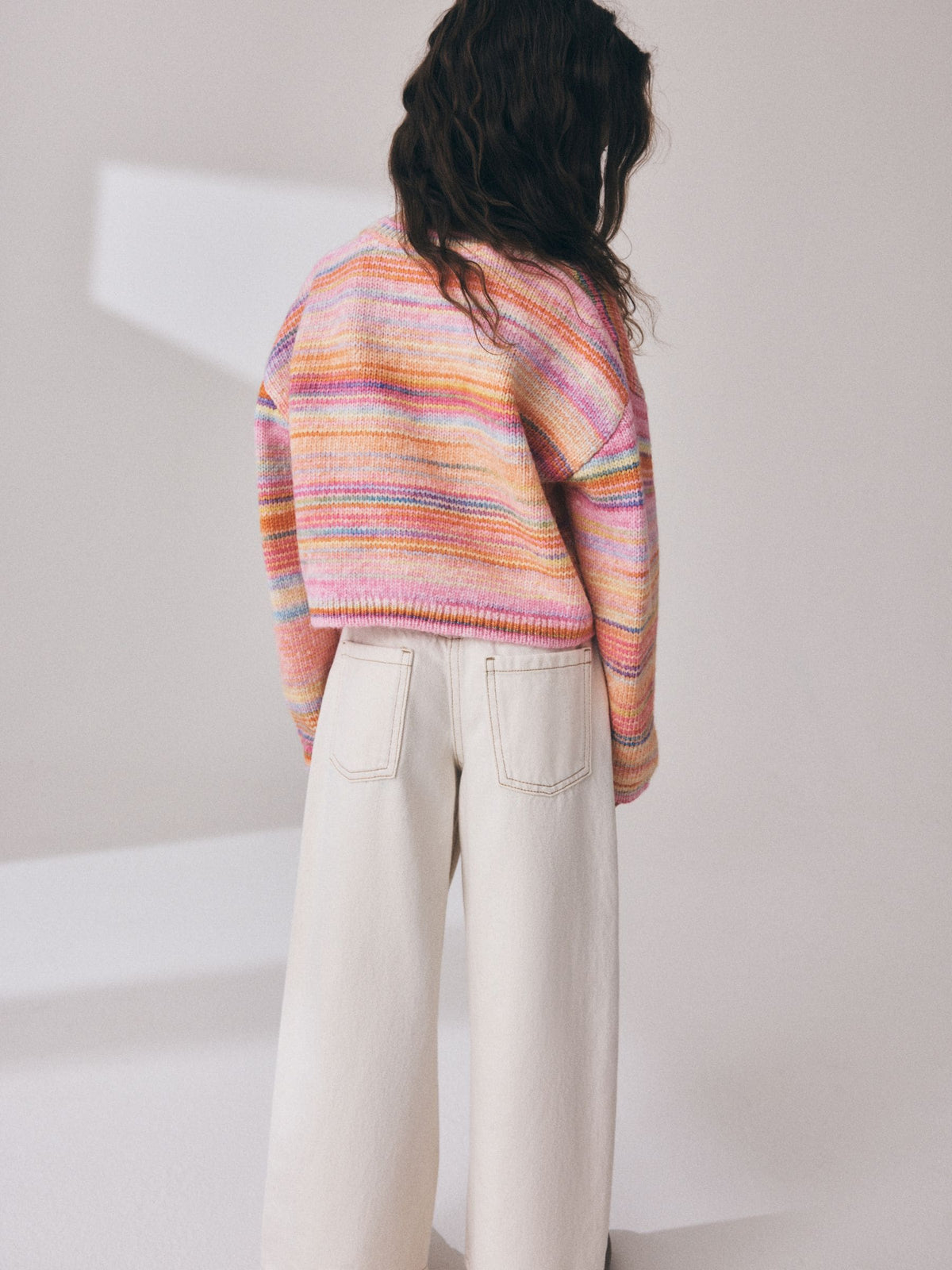 Pink Rainbow Fluffy Jumper (3-16yrs)