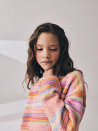 Pink Rainbow Fluffy Jumper (3-16yrs)