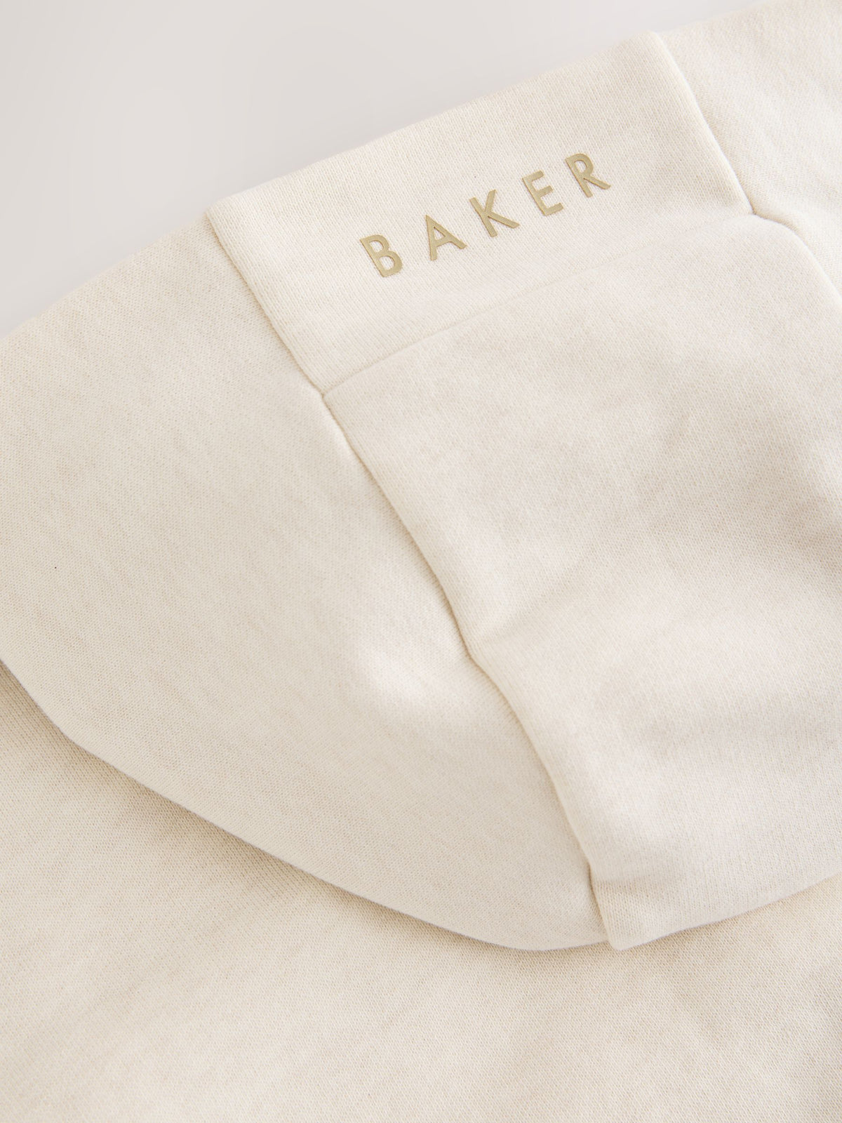 Baker by Ted Baker Cream 2 Piece Marl Lace Trim Zip-Through Hoodie & Joggers Set